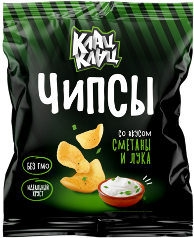 Чипсы картофельные «Клац-Клац»™ со вкусом сметаны и лука