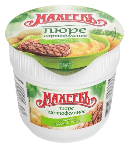 Пюре картофельное быстрого приготовления "Махеевъ" со вкусом говядины гриль