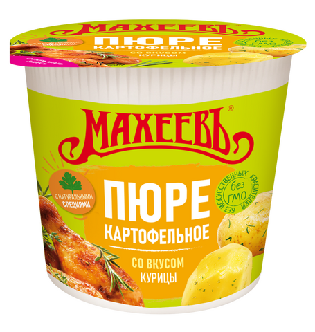 Пюре картофельное быстрого приготовления "Махеевъ" со вкусом курицы